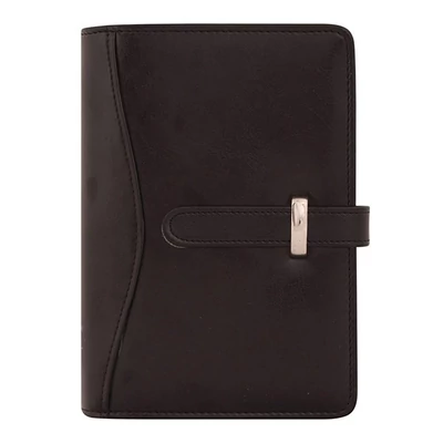 Gyűrűs kalendárium SATURNUS M437 fehér lapos fekete műbőr 2025.