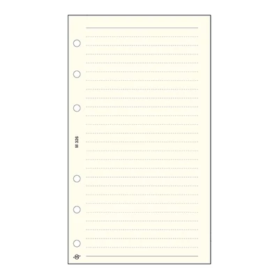 Gyűrűs kalendárium betét SATURNUS M326 vonalas jegyzetlap sárga lapos