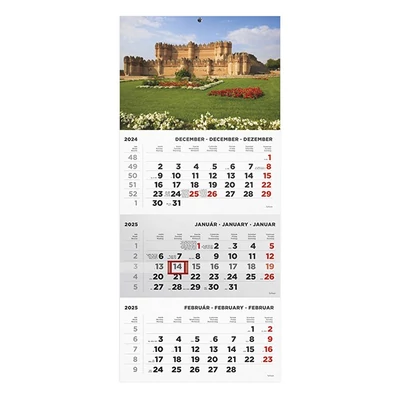 Speditőrnaptár TOPTIMER T072 1 tömbös 3 havi Kastély 2025.