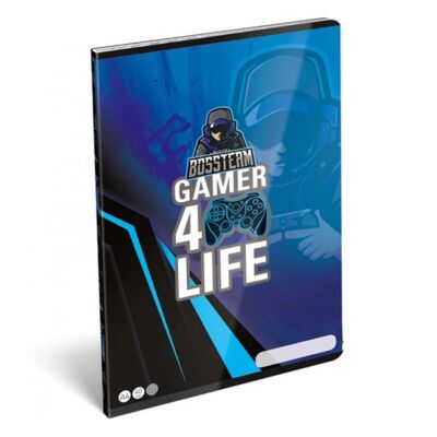 Füzet LIZZY CARD A/4 40 lapos kockás Gamer 4 life