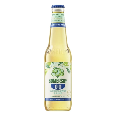 Alkoholmentes cider SOMERSBY Elderflower&Lime 0,0% 0,33L DRS