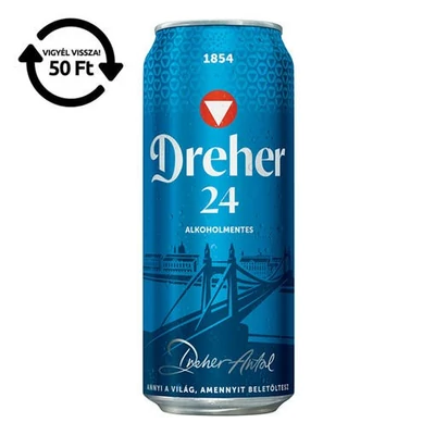 Alkoholmentes sör DREHER 24 0,0% 500 ml DRS