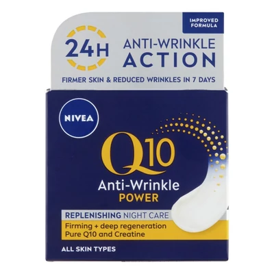 Arckrém NIVEA Q10 power ránctalanító éjszakai 50 ml