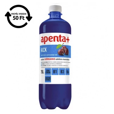 Ásványvíz szénsavas APENTA+ Kick tutti-frutti-cseresznye ízű 0,75L DRS