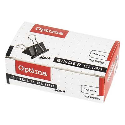 Binder csipesz OPTIMA 19 mm 12 darabos