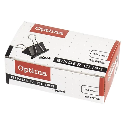 Binder csipesz OPTIMA 19 mm 12 darabos