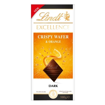Csokoládé LINDT Excellence Crispy biscuit orange 100 g