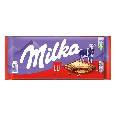 Csokoládé MILKA Alpesi tejcsokoládés-Kekszes 87 g