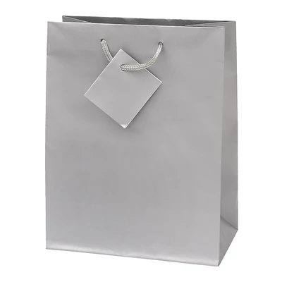 Dísztasak CREATIVE Special Simple S 11cm x 13cm x 6 cm egyszínű ezüst zsinórfüles