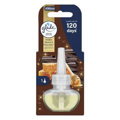 Elektromos légfrissítő utántöltő GLADE Festive Honey & Chocolate 20 ml