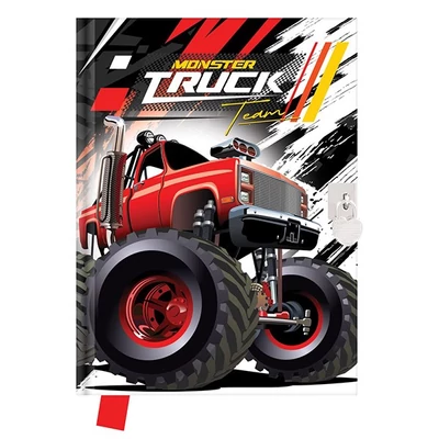 Emlékkönyv JUNIOR Monster Truck Team szív alakú lakattal
