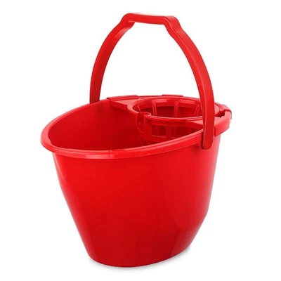Felmosó vödör BONUS csavarókosárral 11L piros