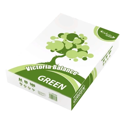 Fénymásolópapír VICTORIA Balance Green ISO 70-s A/4 80 g újrahasznosított 500 ív/csomag