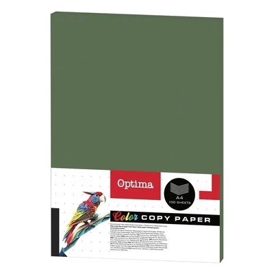 Fénymásolópapír színes OPTIMA A/4 80 g sötétzöld 100 ív/csomag
