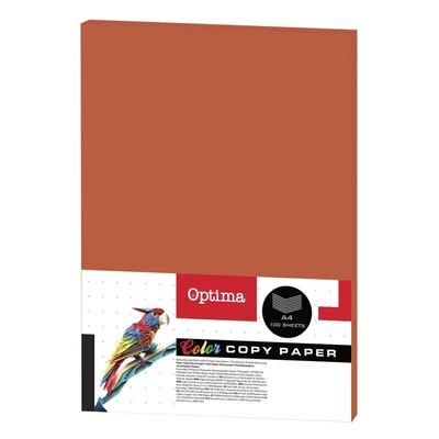 Fénymásolópapír színes OPTIMA A/4 80 g téglavörös 100 ív/csomag