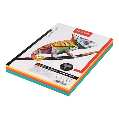 Fénymásolópapír színes OPTIMA A/4 MIX 80 g intenzív mix 5x50 ív /csomag