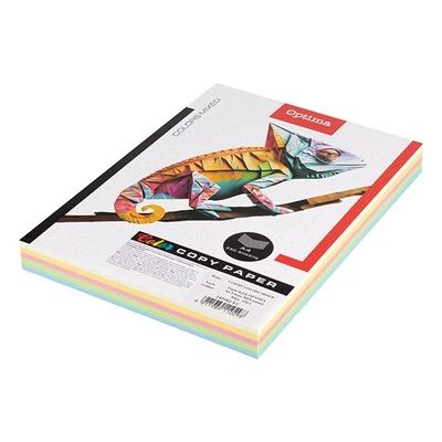 Fénymásolópapír színes OPTIMA A/4 80 g pasztell mix 5x50 ív/csomag