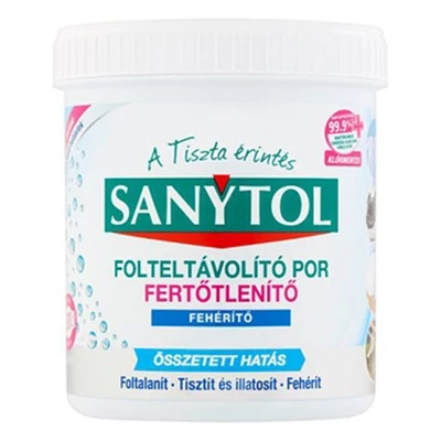 Fertőtlenítő folteltávolító por SANYTOL textíliákhoz 450 g
