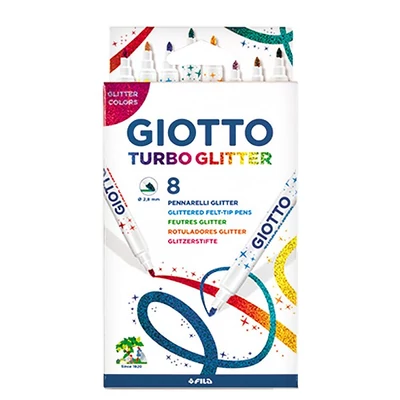 Filctoll GIOTTO Turbo Glitter csillámos  8 darabos