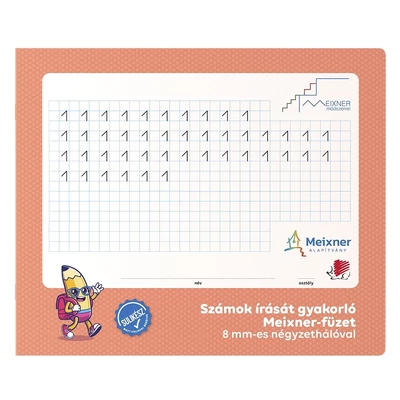 Foglalkoztató füzet ICO Süni fekvő 32 lapos kockás I. osztály Meixner-féle számok írása gyakorló