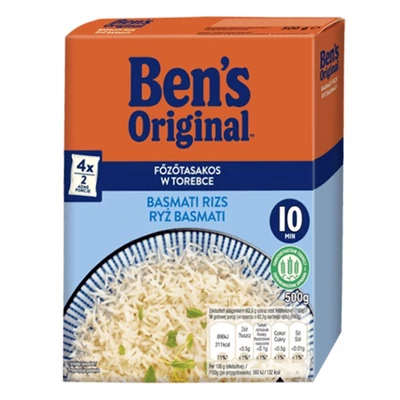 Főzőtasakos rizs UNCLE BEN`S basmati 4x125 g