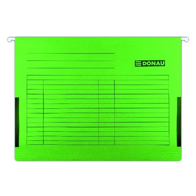 Függőmappa oldalvédelemmel DONAU A/4 karton zöld 25 darabos