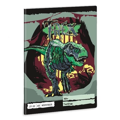 Füzet kockás ARS UNA A/5 32 lapos 27-32 T-Rex