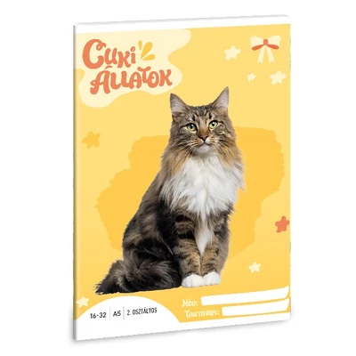 Füzet vonalas ARS UNA A/5 32 lapos 16-32 2.osztályos Cuki-Norvég erdei macska