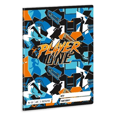 Füzet vonalas ARS UNA A/5 32 lapos 16-32 2.osztályos Player One