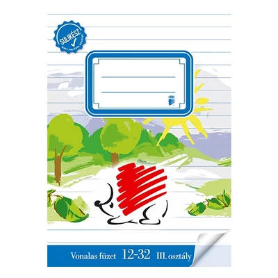 Füzet vonalas ICO Süni A/5 12-32 3.osztályos bekötött sulikész