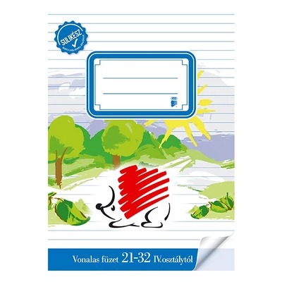 Füzet vonalas ICO Süni A/5 21-32 4-8.osztályos bekötött sulikész
