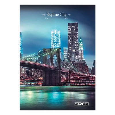 Füzet kockás STREET A/4 54 lapos Skyline