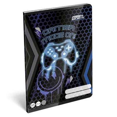 Füzet kockás LIZZYSULI A/5 32 lapos 27-32 Esport Gamer On Duty