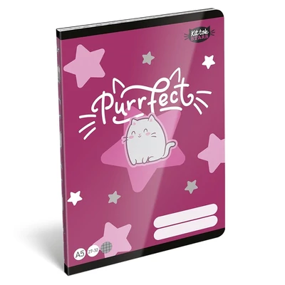 Füzet kockás LIZZYSULI A/5 32 lapos 27-32 Kittok Stars Purrfect