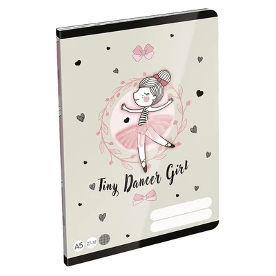 Füzet kockás LIZZYSULI A/5 32 lapos 27-32 Tiny Dancer Lovely Ballerina