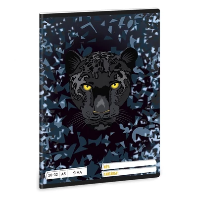 Füzet sima ARS UNA A/5 32 lapos 20-32 Black Panther