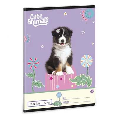 Füzet sima ARS UNA A/5 32 lapos 20-32 Cute Animals-Aussie