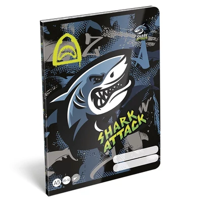Füzet sima LIZZYSULI A/5 32 lapos 20-32 Shark Attack