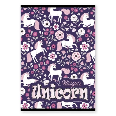 Füzet sima Magical Unicorn A/5 20-32 vegyes minták