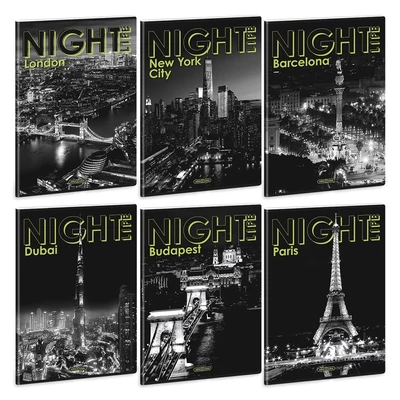 Füzet vonalas ARS UNA A/4 40 lapos Extra kapcsos Night Life