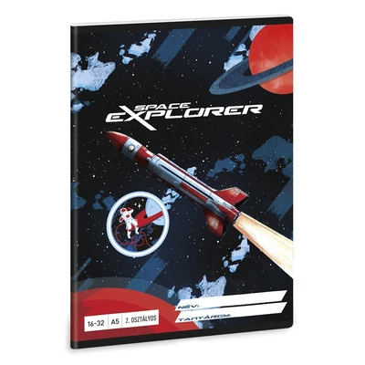 Füzet vonalas ARS UNA A/5 32 lapos 16-32 2.osztályos Space Explorer