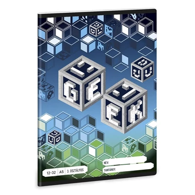 Füzet vonalas ARS UNA A/5 32 lapos 12-32 3.osztályos Geek 5539