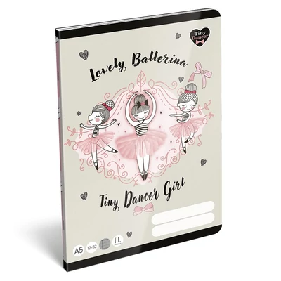 Füzet vonalas LIZZYSULI A/5 32 lapos 12-32 3.osztályos Tiny Dancer Lovely Ballerina