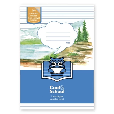 Füzet vonalas Okos Bagoly A/5 16-32 2.osztályos bekötött