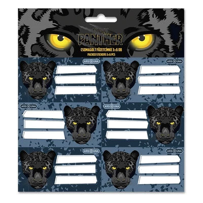 Füzetcímke ARS UNA 18 darabos Black Panthers