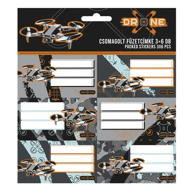Füzetcímke ARS UNA 18 darabos Drone X