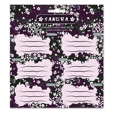 Füzetcímke ARS UNA 18 darabos Sakura