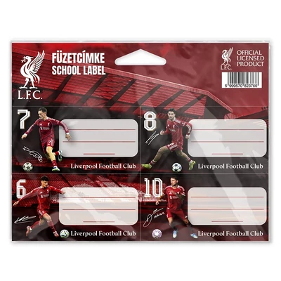 Füzetcímke LIVERPOOL 12 darabos