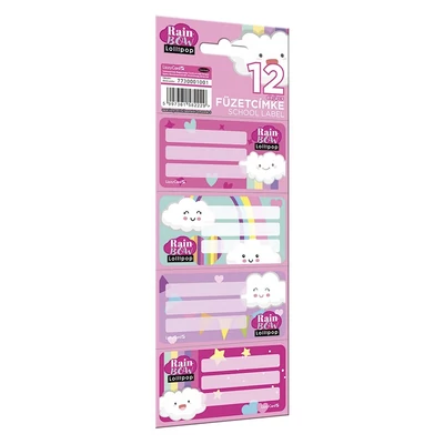Füzetcímke LIZZYSULI 12 címke/csomag Lollipop Rainbow