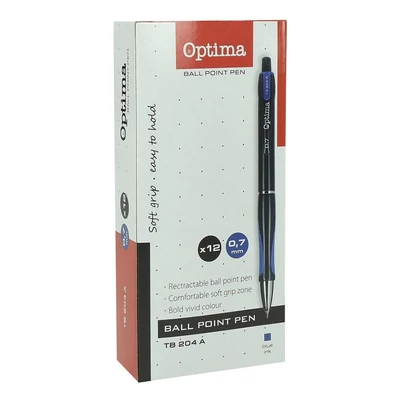 Golyóstoll OPTIMA nyomógombos TB 204 kék